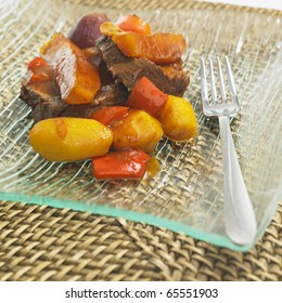 beef with side-dish from one pot