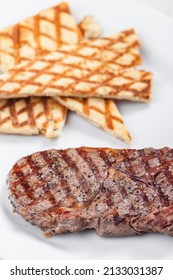 Beef Steak With Grilled Pita Bread