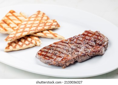 Beef Steak With Grilled Pita Bread