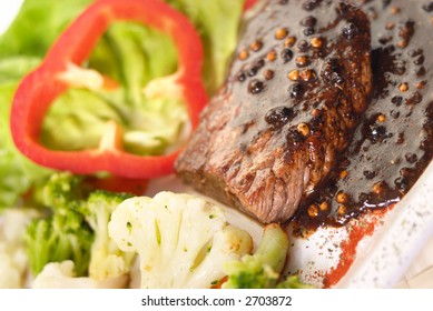 The Beef Steak with Pepper