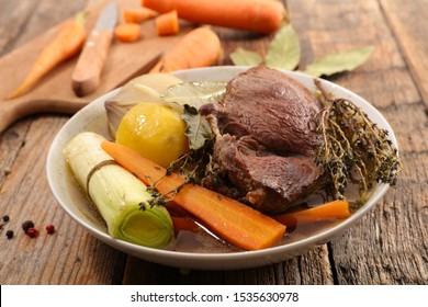 Beef Stew With Broth And Vegetable