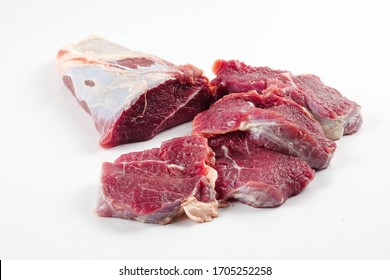 Beef Tender Chuck Isolated On White.