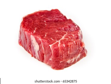 Beef tenderloin on white background