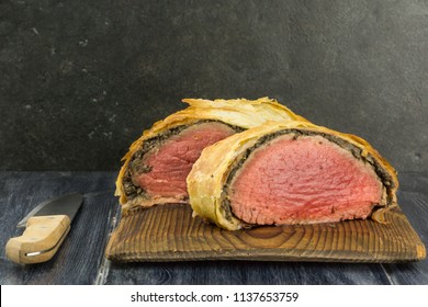 Beef Wellington Sliced