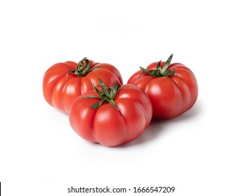 Beefsteak tomato, isolated on white background