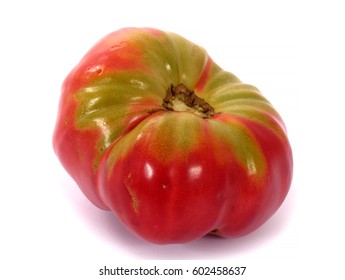 Beefsteak Tomato, Isolated On White Background