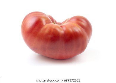 Beefsteak Tomato On A White Background
