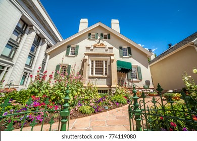 The Beehive House, Mormon Historic Residence In Salt Lake City, Utah, USA