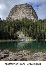 The Beehive Reflecting Over Mirror Lake In Banff National Park, AB