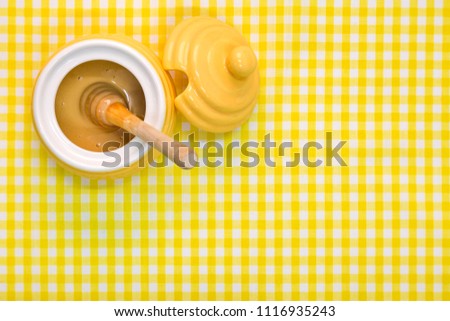 Similar – Image, Stock Photo Beehive from above with many bees