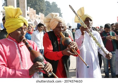 Been Folk Haryanavi Musical Instrument Performance By Haryana Folk Artist During Craft Fair At Kurukshetra, Haryana In India On 11 November, 2018.