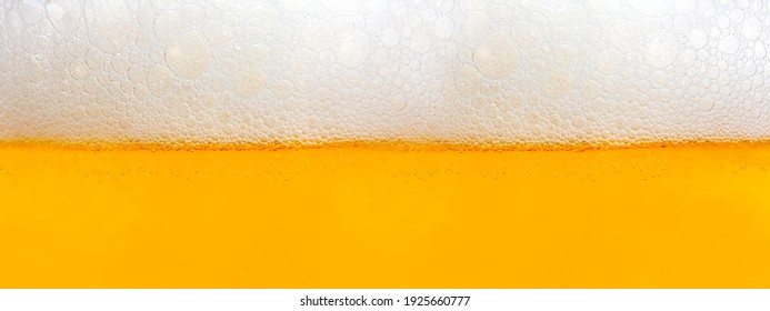 Beer Background Bubble Foam Texture Liquid  Horizontal Design Banner 