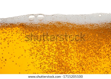 Beer background with bubble froth texture foam pouring alcohol soda in glass happy celebration party holiday new year concept object design