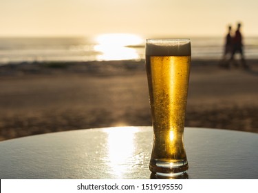 A beer in a beach bar
