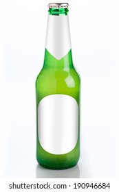 Beer Bottle With Drops And Label