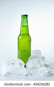 Beer Bottle In The Ice