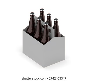 Beer Box Mockup. Isolated Layout