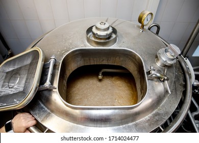 Beer In The Brewing Tank, Top View