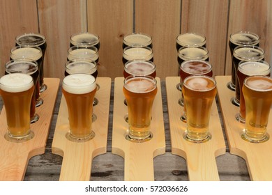 Beer Flight Glasses And Paddles