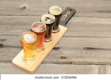 Beer Flight Glasses And Paddles For Father's Day