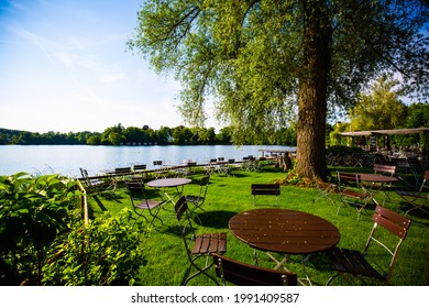 Beer Garden On Wesslinger Lake, Munich