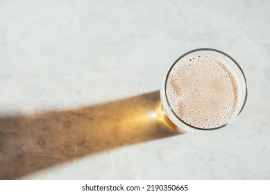 Beer Glass And Glass Shadow