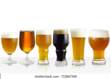 Beer Of Glass/craft Beer On White Background