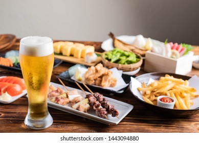 beer and japanese izakaya popular plates 