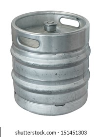 Beer Keg, Isolated On White Background