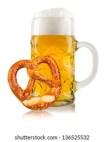 Beer Mug With German Pretzel