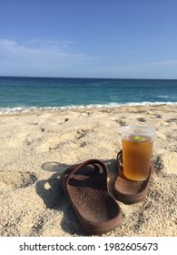 Beer On A Beach In Cabo San Lucas, Mexico