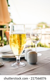Beer on a table
