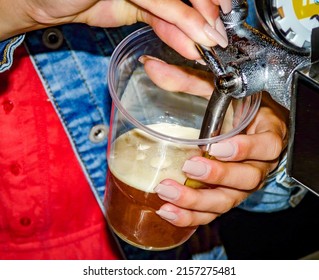 Beer Pouring In Prague, Czech Republic 