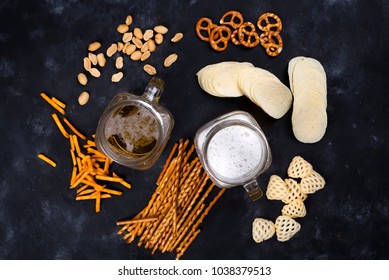 Beer and Snacks on Black Chalkboard - Powered by Shutterstock