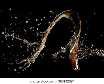 Beer Splash With Drops