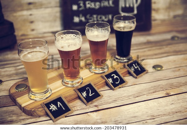 Beer Tasting Stock Photo (Edit Now) 203478931