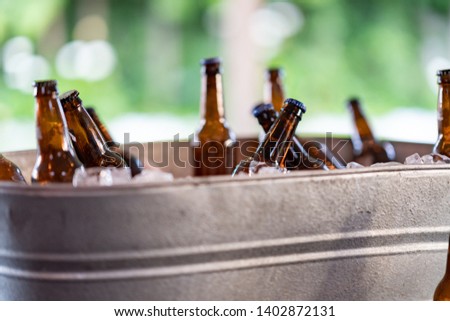 Beers and libations  with ice bucket