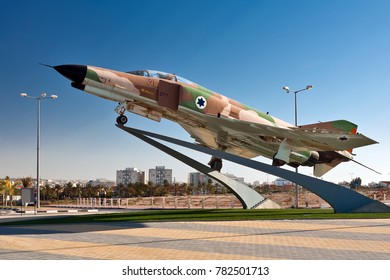 BEER-SHEVA, ISRAEL- JANUARY 15, 2010: Monument To Israeli Pilots. Near The Flying School.