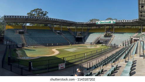 Beerwah, Queensland, Australia - June 7th 2018: Crocoseum Stadium Of Australia Zoo