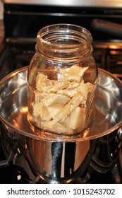 Beeswax Melting In Double Boiler