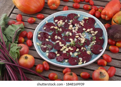 Beet Carpaccio As Healthy Vegan Food