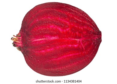 Beet Root Closeup Isolated On White Background