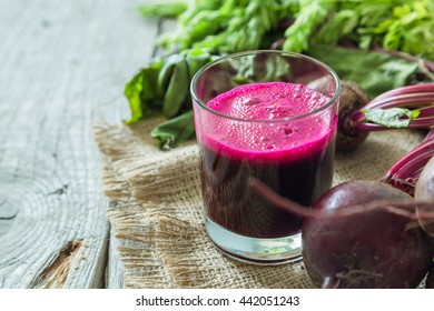 Beet Root Juice In Glass