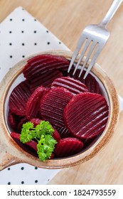 Beetroot in a bowl with parsley