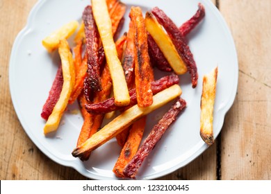 Beetroot, Carrot, Parsnip Fries