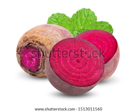 beetroot isolated on white background. full depth of field