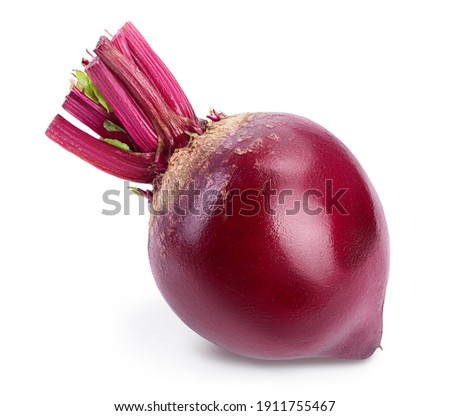 beetroot isolated on white background with clipping path and full depth of field