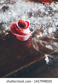 Beetroot Tortellini  Stuffed With Tuna.preparation Before Cook ,homemade Pasta 