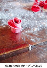 Beetroot Tortellini  Stuffed With Tuna.preparation Before Cook ,homemade Pasta 