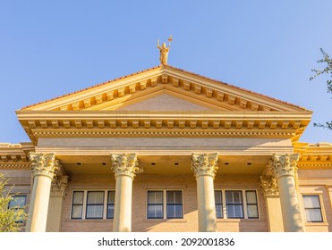 Beeville. Texas, USA - September 25, 2021: The Bee County Courthouse